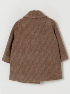 Cappotto a doppiopetto con fiore Monnalisa