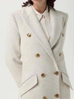 Cappotto doppiopetto Elisabetta Franchi in misto lana