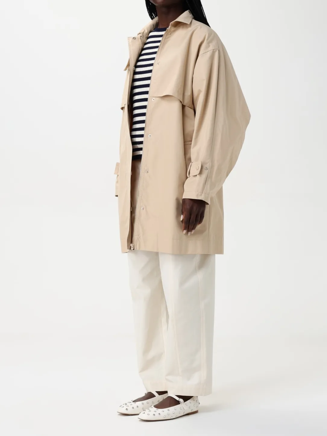 Cappotto in misto cotone Oval T Twinset