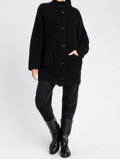 Cappotto Twinset Actitude in shearling di misto lana