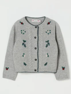 Cardigan a girocollo in lana Bonpoint