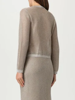 Cardigan a girocollo in lurex Tory Burch