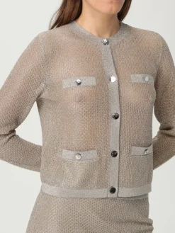 Cardigan a girocollo in lurex Tory Burch