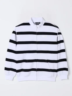 Cardigan a righe in cotone EA7