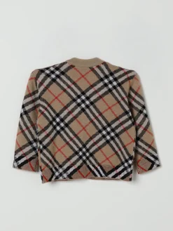 Cardigan di lana check Burberry