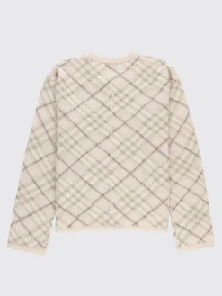 Cardigan in lana di Alpaca check Burberry