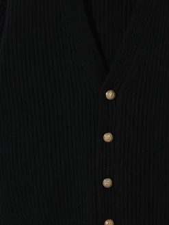 Cardigan in maglia a coste Balmain