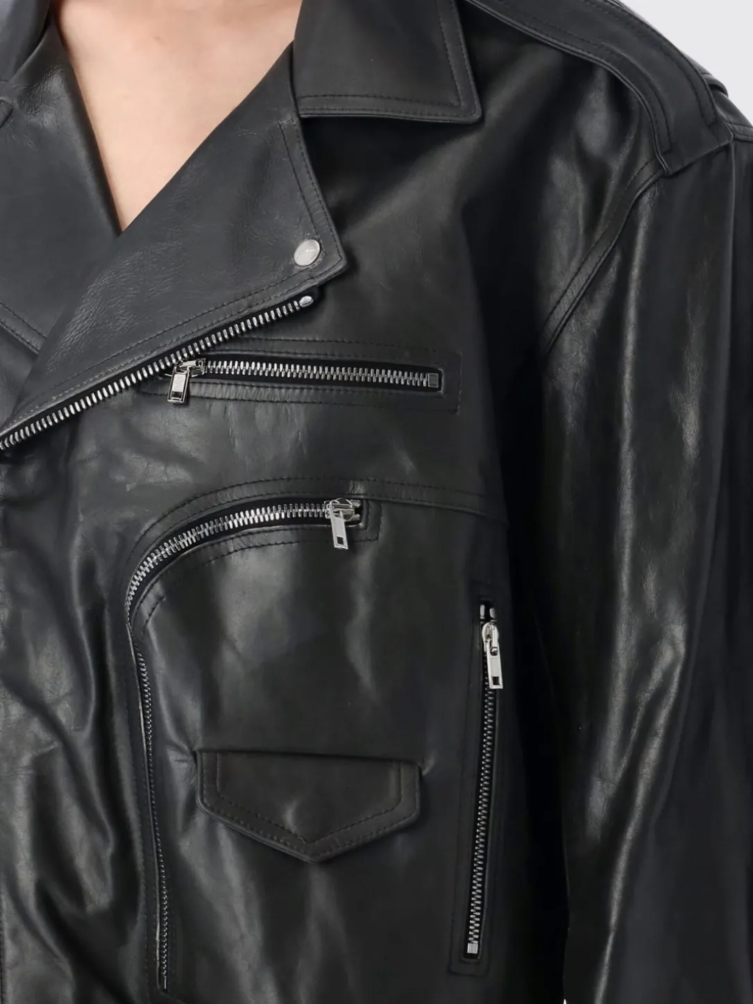 Chiodo over di pelle Rick Owens