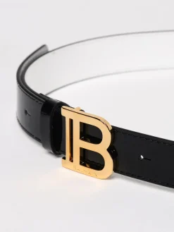 Cintura Balmain in pelle verniciata