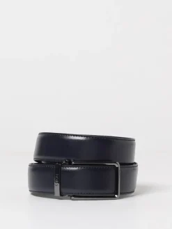 Cintura Boss in pelle con fibbia amovibile