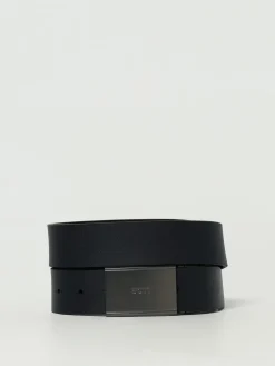 Cintura Boss reversibile in pelle con doppia fibbia