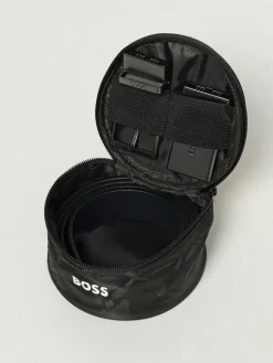 Cintura Boss reversibile in pelle con doppia fibbia