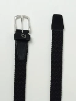 Cintura Dondup in camoscio e tessuto intrecciato