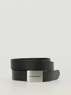 Cintura Emporio Armani reversibile in pelle a grana