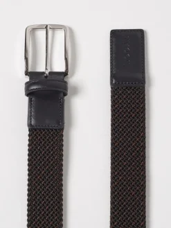 Cintura Hogan in maglia intrecciata e pelle