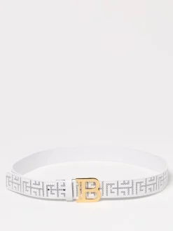 Cintura Labirinth Balmain in pelle stampata