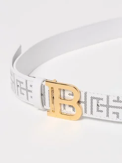 Cintura Labirinth Balmain in pelle stampata