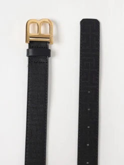 Cintura Labirinth Balmain in pelle stampata