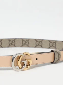 Cintura Marmont Gucci reversibile in pelle e tessuto GG Supreme