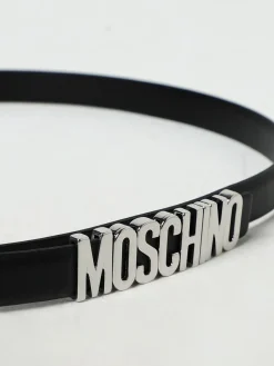 Cintura Moschino Couture in pelle con logo