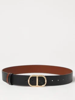 Cintura Oval T Twinset reversibile in pelle