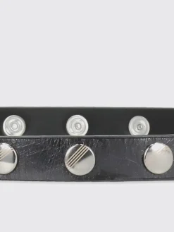 Cintura The Attico in pelle increspata con borchie