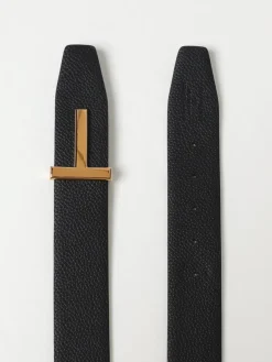 Cintura Tom Ford reversibile in pelle a grana