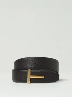 Cintura Tom Ford reversibile in pelle a grana