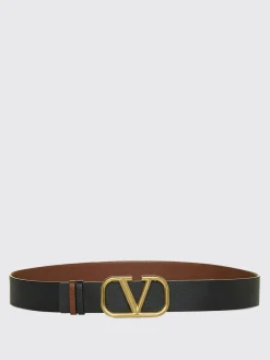 Cintura VLogo Signature Valentino Garavani reversibile in pelle a grana