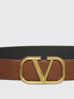 Cintura VLogo Signature Valentino Garavani reversibile in pelle a grana