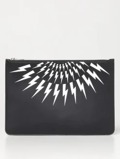 Clutch Fair-Isle Neil Barrett in pelle