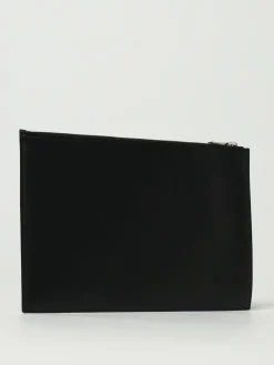 Clutch McQueen in pelle con logo