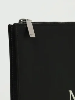Clutch McQueen in pelle con logo
