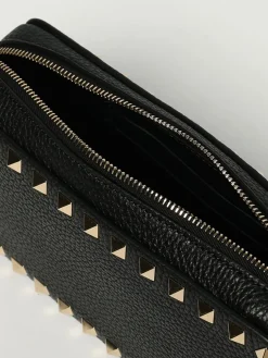 Clutch Rockstud Valentino Garavani in pelle a grana