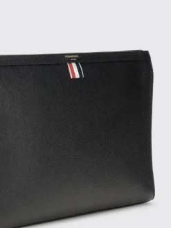 Clutch Thom Browne in pelle di vitello a grana