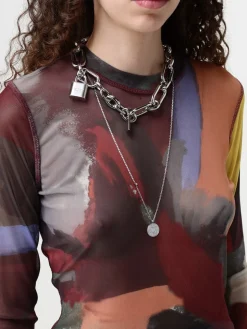 Collana Acne Studios in ottone con lock charm