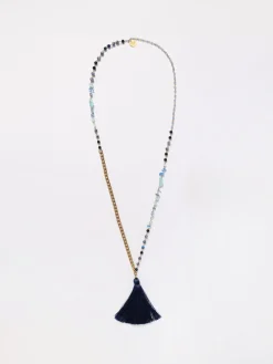 Collana Maliparmi in metallo e pietre naturali