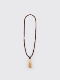 Collana Summer Lovers Dsquared2 in legno con ciondolo di rafia