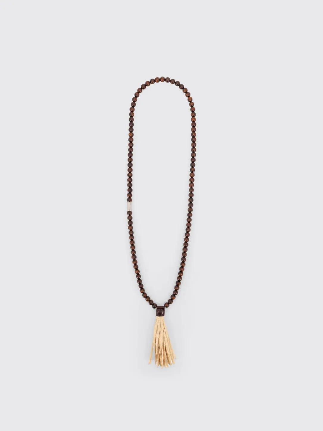 Collana Summer Lovers Dsquared2 in legno con ciondolo di rafia