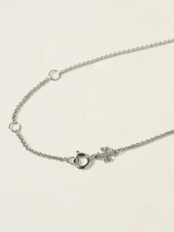 Collana Tory Burch in ottone con strass incastonati