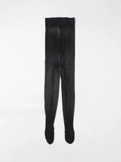 Collant Saint Laurent in lycra con monogram YSL di strass