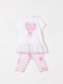 Coordinato 2 pezzi in cotone floreale Monnalisa