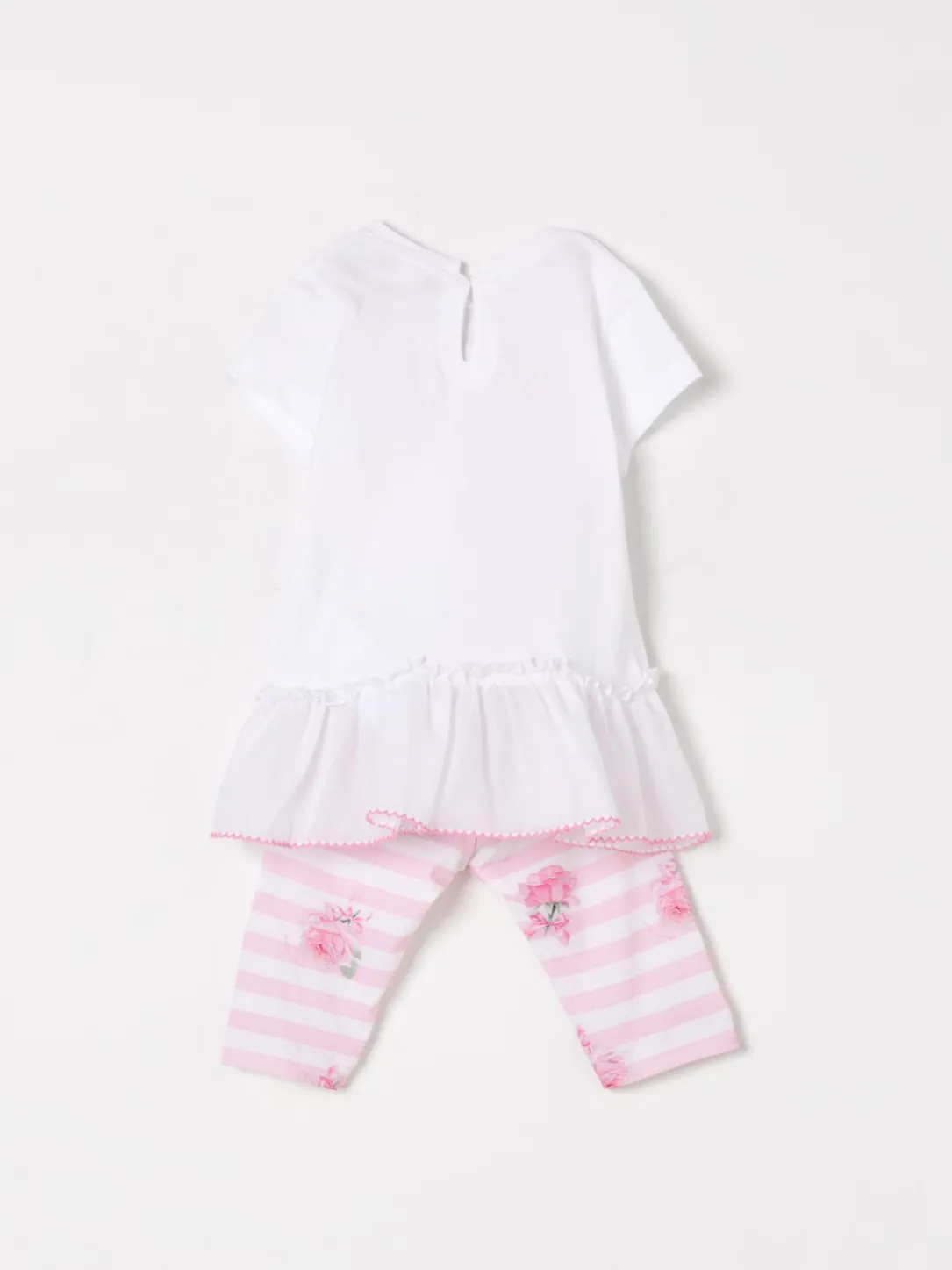 Coordinato 2 pezzi in cotone floreale Monnalisa