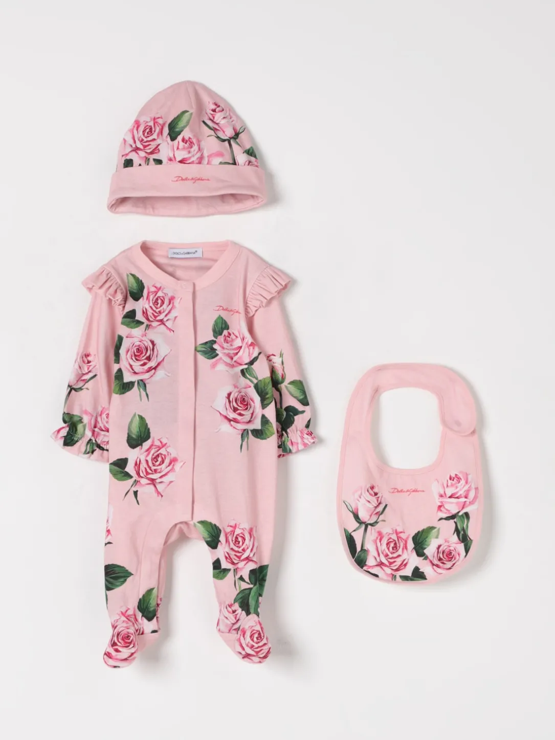 Coordinato 3 pezzi in cotone floreale Dolce & gabbana