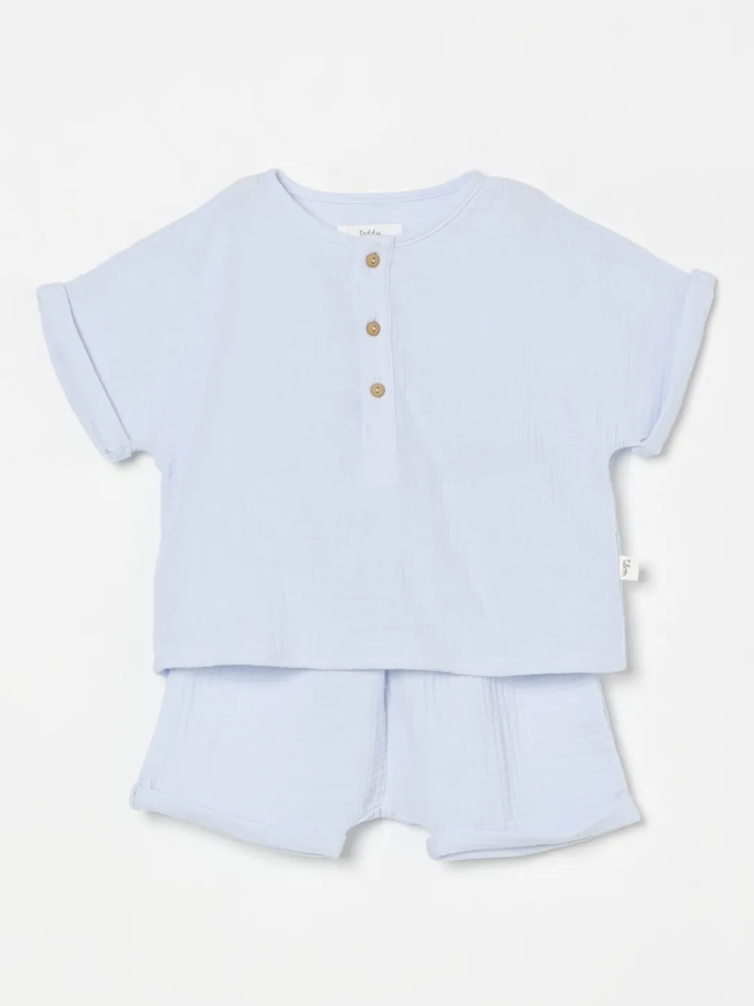 Coordinato con trama seersucker Teddy & Minou in cotone