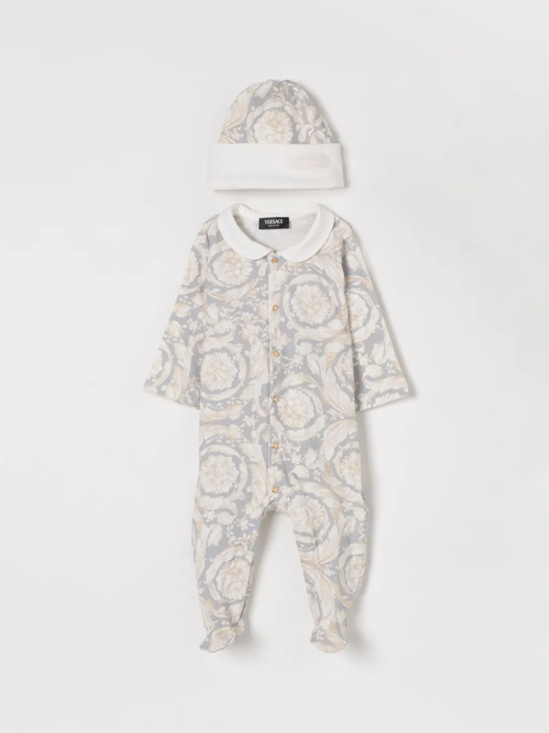 Coordinato in cotone a fantasia barocca Versace