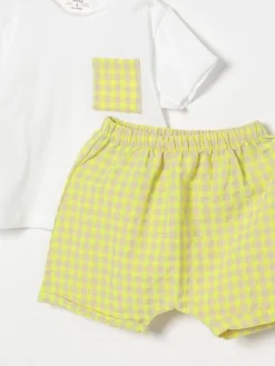 Coordinato in cotone a quadretti Teddy & Minou