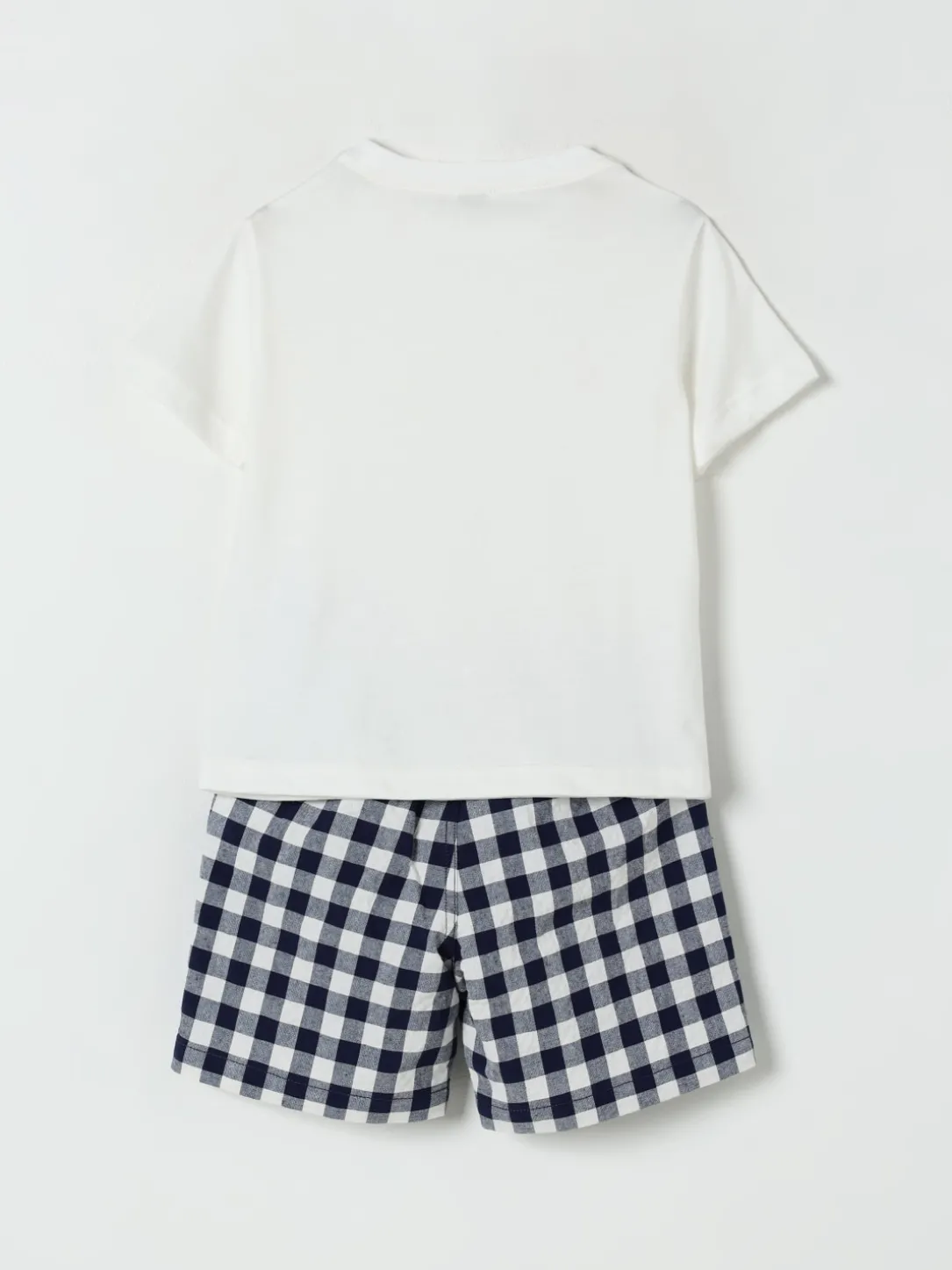 Coordinato in cotone a quadri Il Gufo