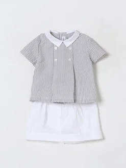 Coordinato in cotone a righe Il Gufo