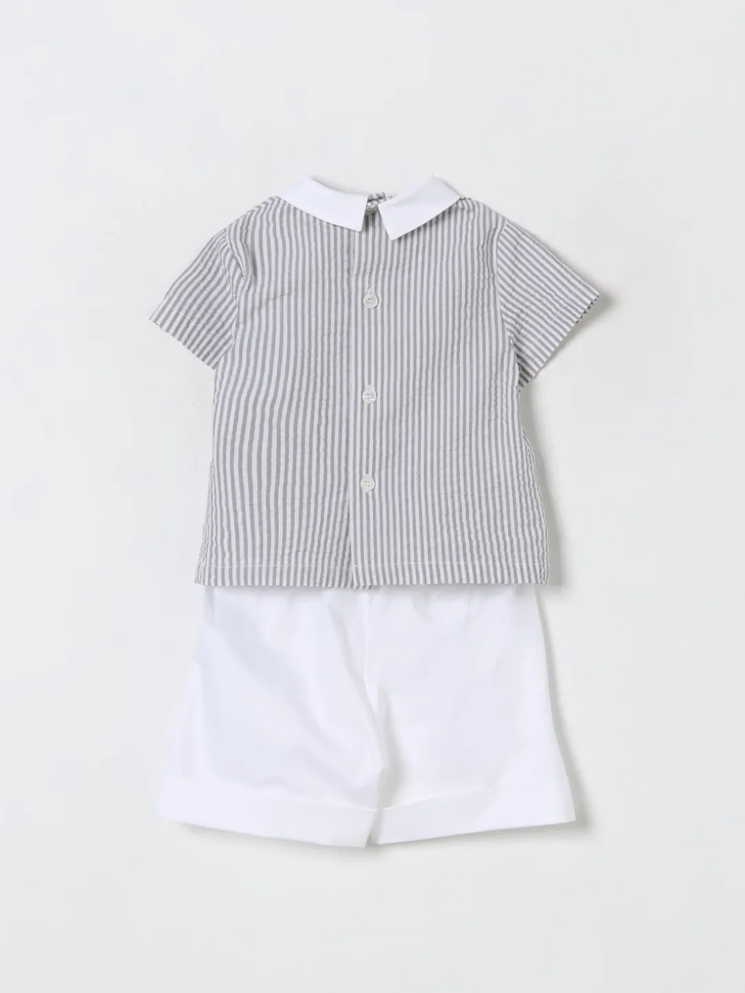 Coordinato in cotone a righe Il Gufo